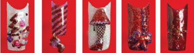 festive red holiday nail art designs_2