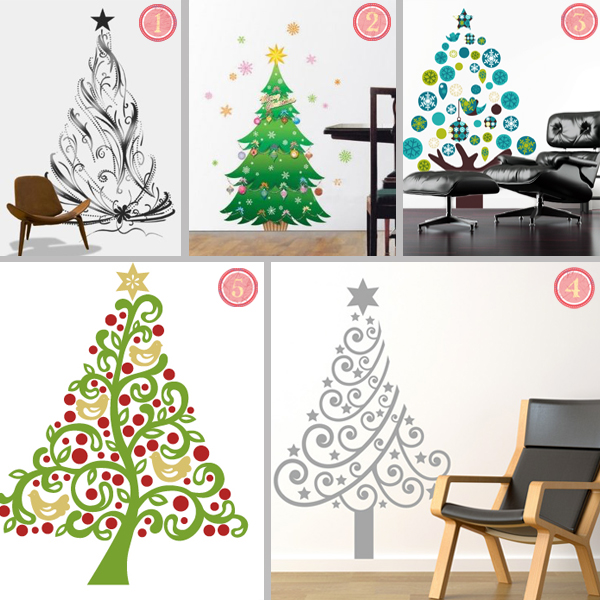 Fabric Christmas Tree Wall Stickers_6 Fabric Christmas Tree Wall Stickers_6
