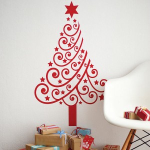Fabric Christmas Tree Wall Stickers_7