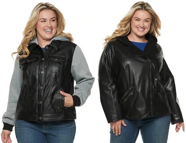 Plus size clothing for winter 2019_Black Leather Jacket_06