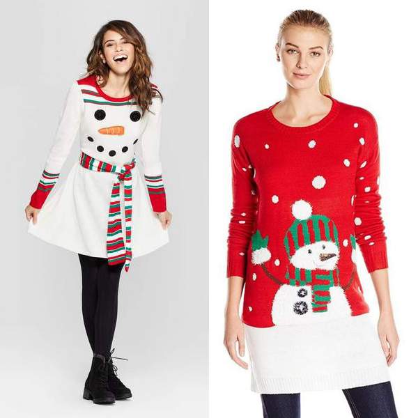 The Preppy Snowman Ugly Sweater Dress