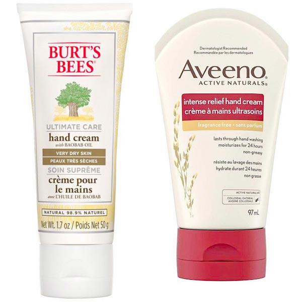 Burt's Bees Ultimate Care & Aveeno Skin Relief Hand Cream