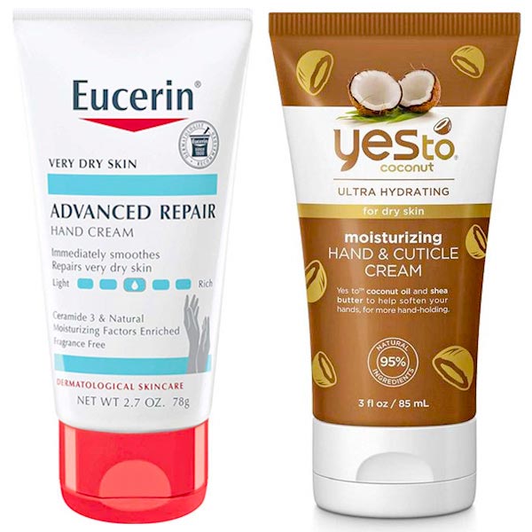 Eucerin & Yes to Coconut Moisturizing Hand Cream for Dry Skin