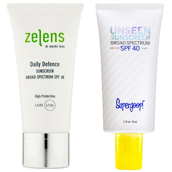 Supergoop Unscreen Sunscreen & Zelens Daily Defence Broad Spectrum
